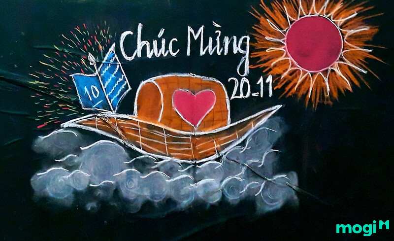 trang trí bảng 20/11