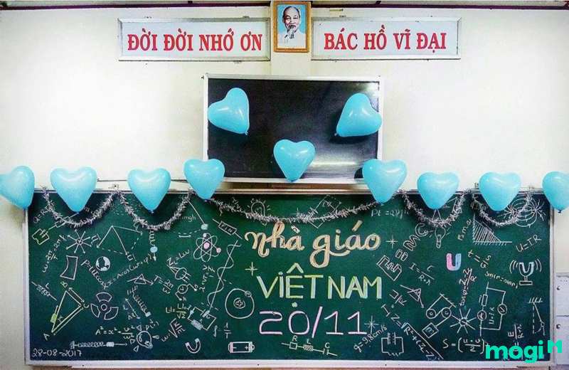 trang trí bảng 20/11