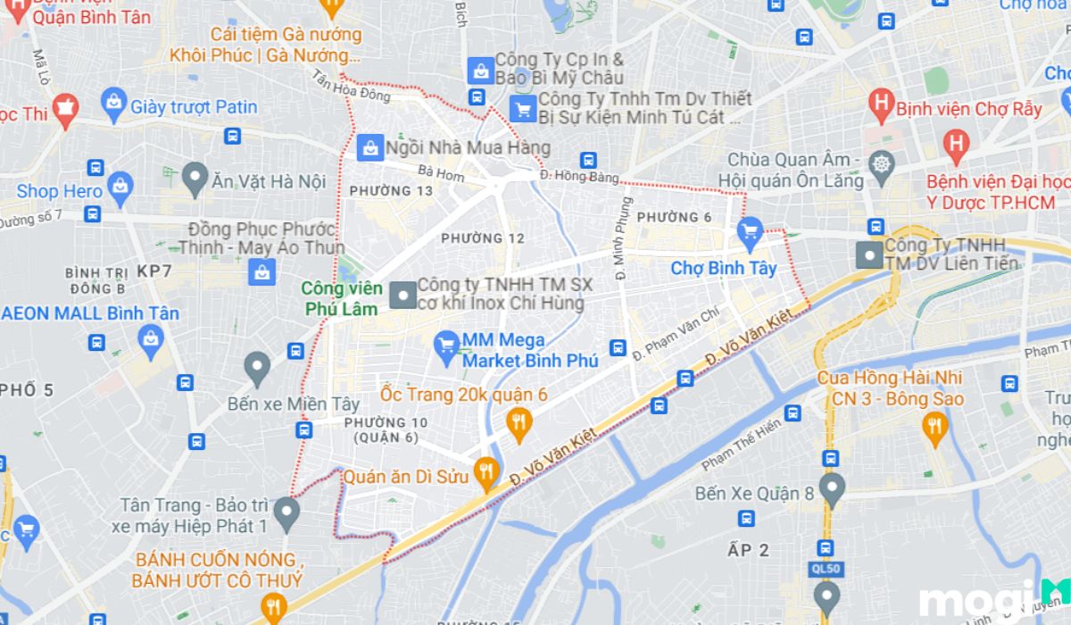 Vị trí địa lý quận 6