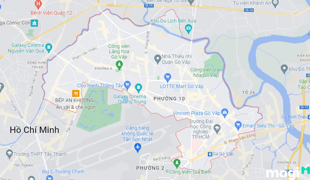 Vị trí địa lý quận Gò Vấp