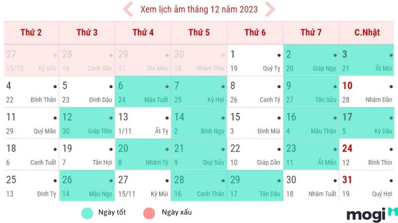 Ngày đẹp tháng 12
