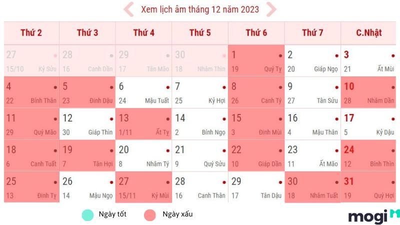Ngày đẹp tháng 12