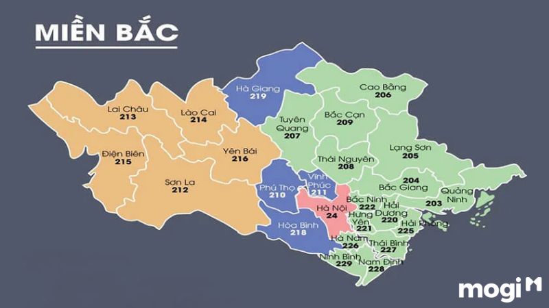Miền Bắc có bao nhiêu tỉnh thành?