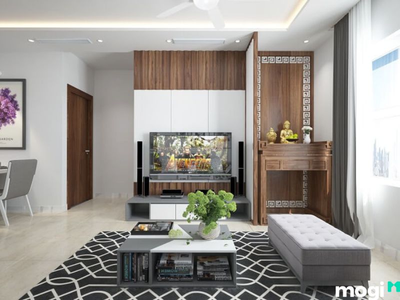Mẫu bàn thờ chung cư dạng đứng