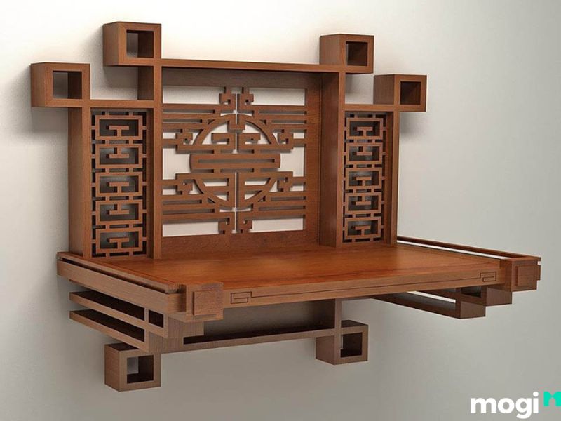 Mẫu bàn thờ chung cư treo tường