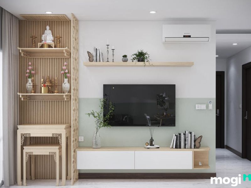 Mẫu thiết kế bàn thờ Phật chung cư