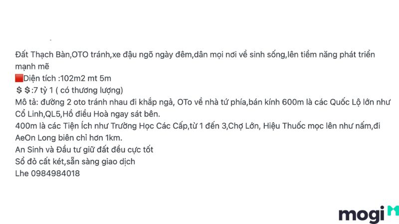 Tin đăng phải nêu bật ưu điểm của khu đất
