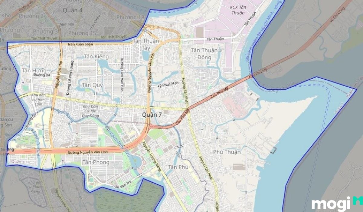 Vị trí địa lý Quận 7