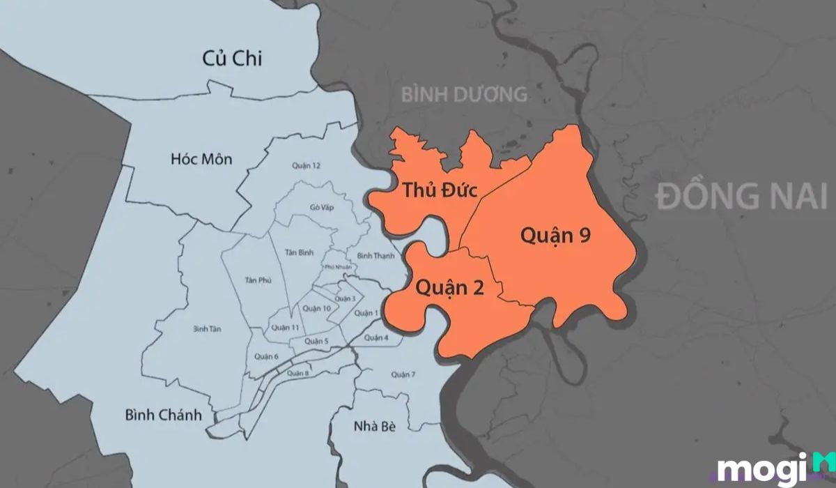 Vị trí địa lý Thủ Đức