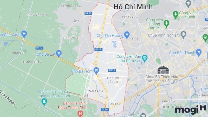 Bình Tân gần quận nào?