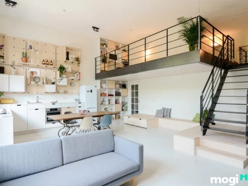Mẫu nhà 50m2 có gác lửng