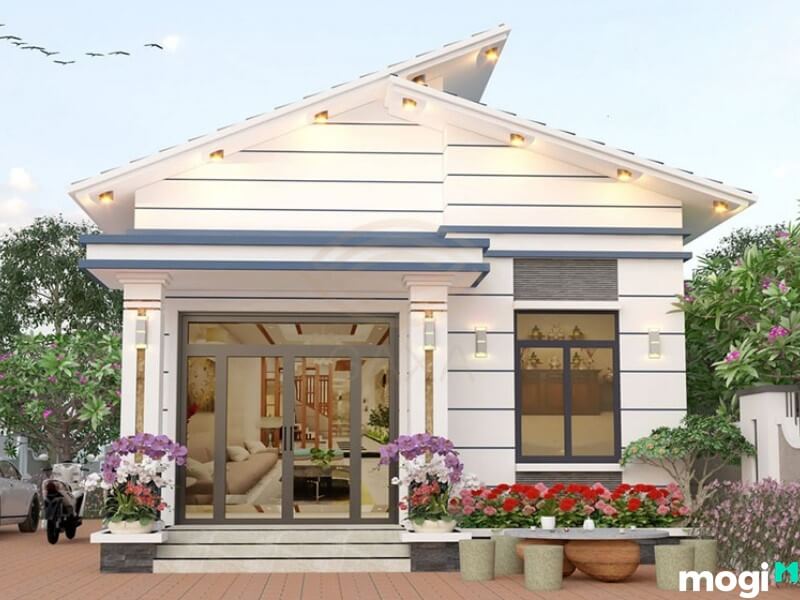 Mẫu nhà 50m2 mái lệch
