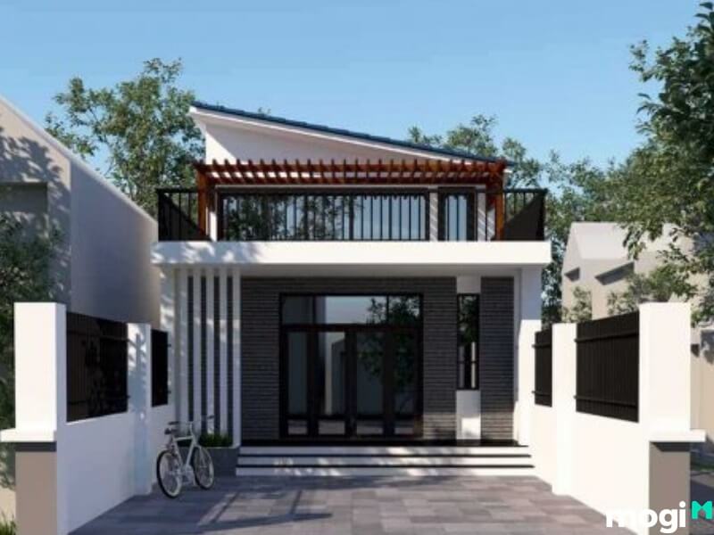 Mẫu nhà 50m2 mái lệch
