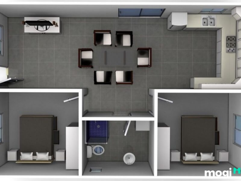Mẫu nhà 50m2 1 tầng