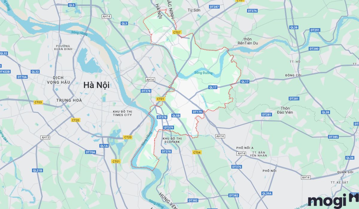 Bản đồ huyện Gia Lâm