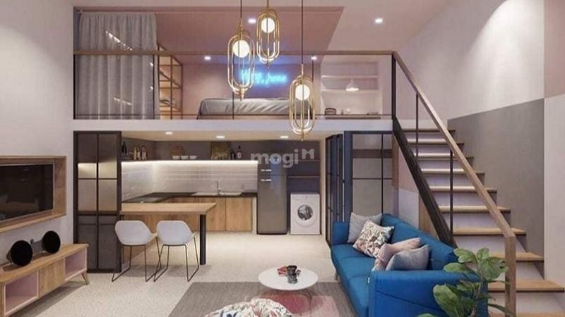 Xây nhà 30m2 có gác lửng hiện đại hơn với chất liệu kính cường lực