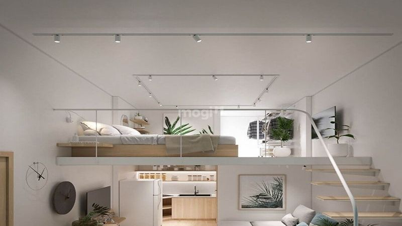 
Vị trí đặt cầu thang nên để ở sát tường để không chiếm nhiều diện tích