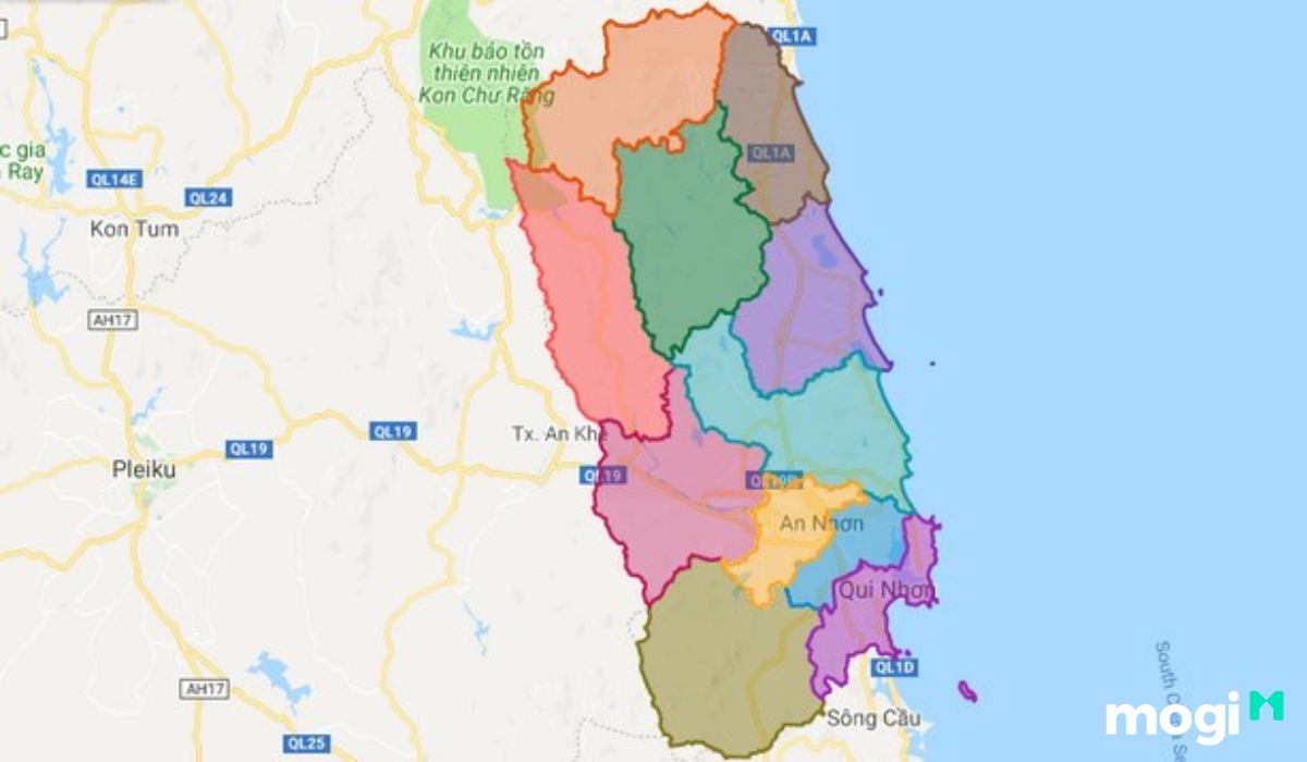 Vị trí địa lý tỉnh Bình Định