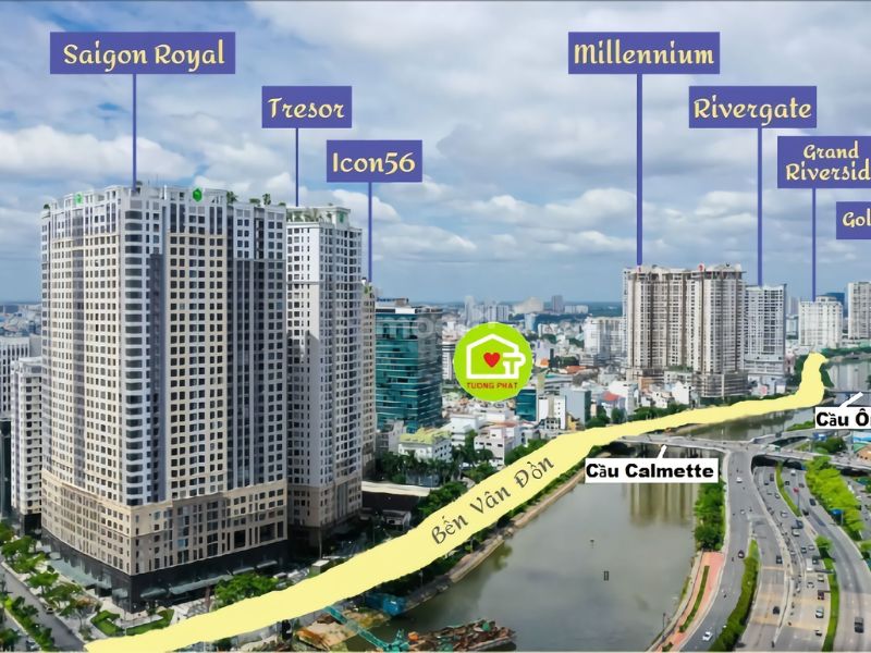 The Tresor có vị trí đắc địa ngay đường Bến Vân Đồn