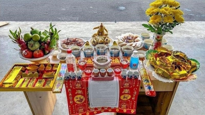 Tham khảo một mâm lễ cúng nhập trạch
