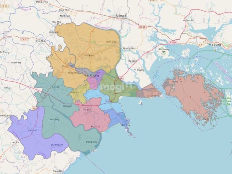 Vị trí thành phố Hải Phòng