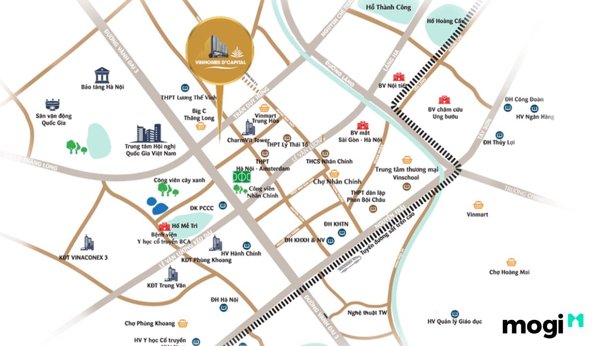 Các tiện ích nội - ngoại khu tại chung cư D’Capitale đa dạng