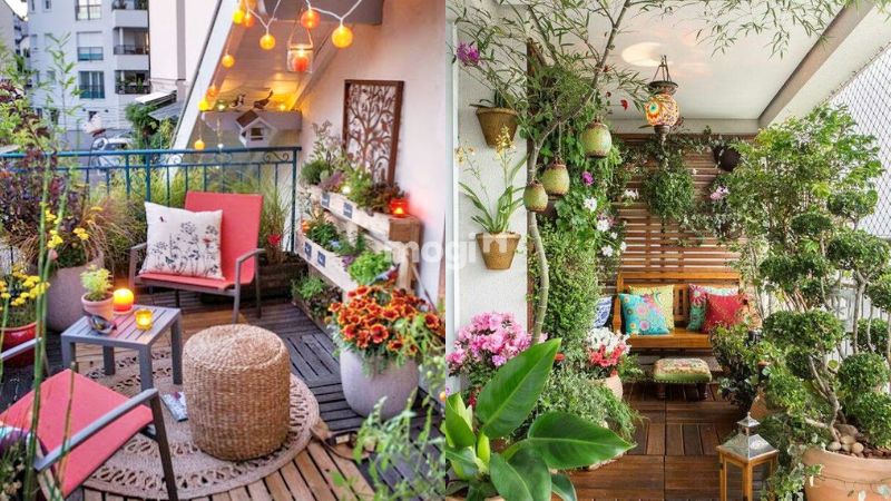 Sân thượng phong cách Bohemian có phần cuốn hút