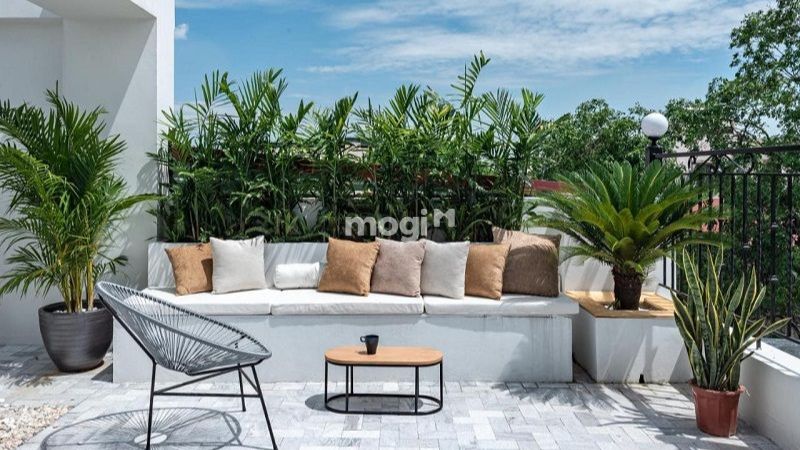 Sân thượng với phong cách vintage