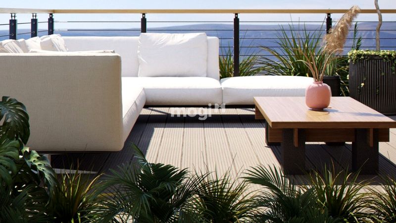 Thiết kế sân thượng đẹp có khu vực sofa thư giãn