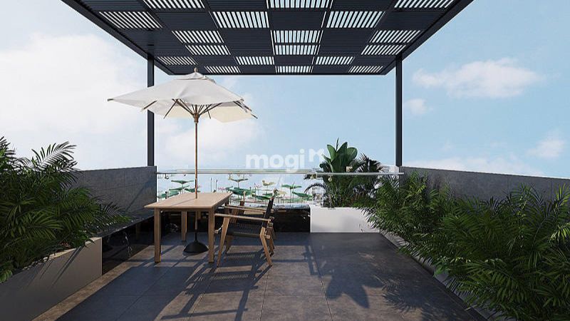 Thiết kế sân thượng có khu vực tắm nắng