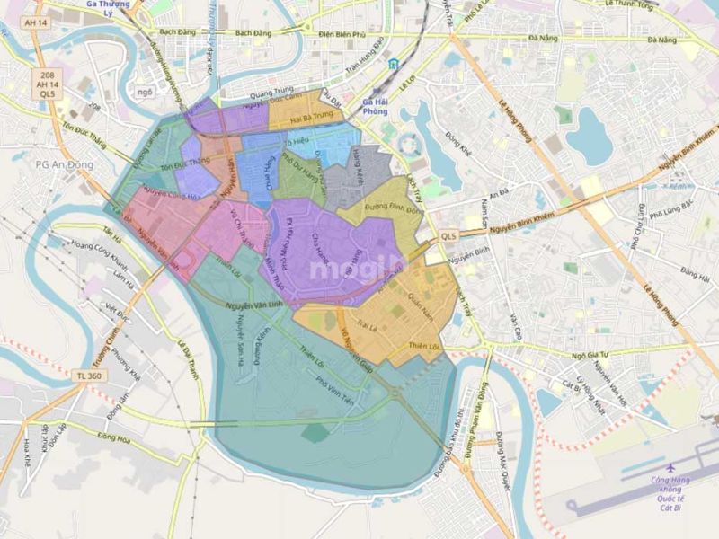 Bản đồ quận Lê Chân