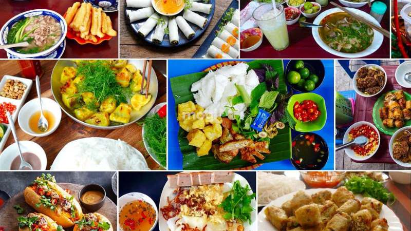 Khu ẩm thực tại chợ Hạnh Thông Tây với nhiều món ăn hấp dẫn