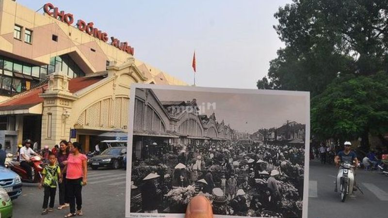 Chợ Đồng Xuân: Điểm mua sắm, tham quan biểu tượng tại Hà Nội 2 Chợ Đồng Xuân vẫn lưu giữ được những đường nét cổ xưa - Nguồn ảnh: Sưu tầm