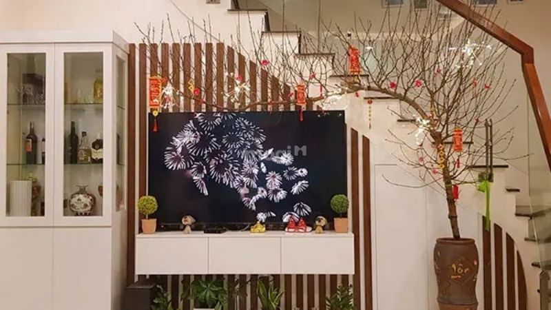 Trang trí phòng khách ngày tết 2