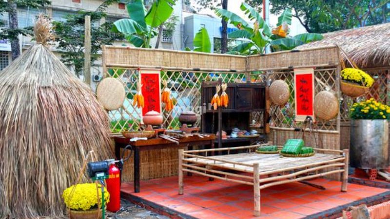 10 ý tưởng trang trí gian hàng Tết ấn tượng và bắt mắt 17 Mô hình trang trí gian hàng Tết đặc sắc