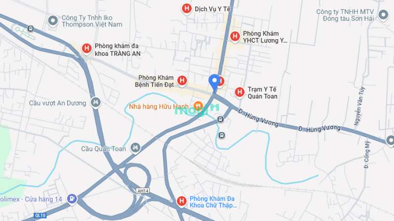 Xung quanh Ngã Tư Quán Toan có nhiều bệnh viện, phòng khám