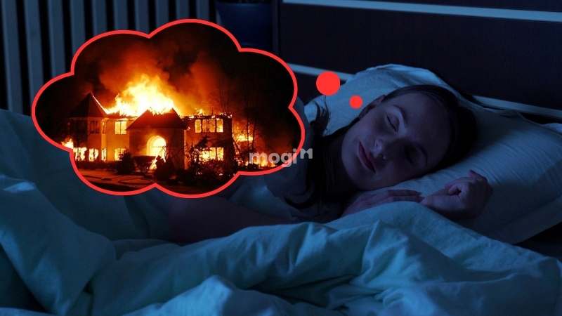 Mơ thấy nhà bị sập do cháy lớn