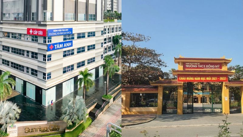 Bệnh viện, trường học xung quanh Ngã tư Gia Lễ