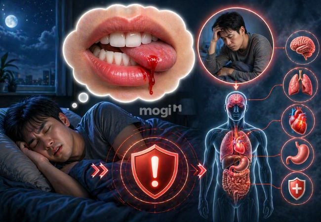 Cắn vào lưỡi chảy máu là dấu hiệu cảnh báo sức khỏe đang suy giảm