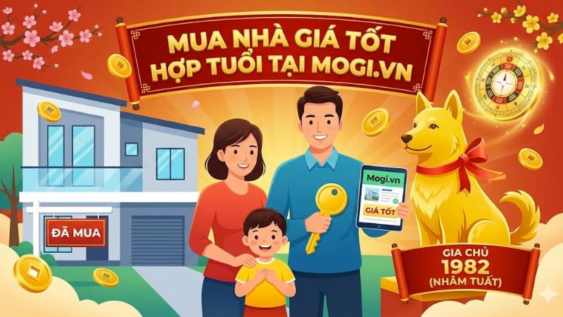 Mua nhà giá tốt hợp tuổi gia chủ 1982 tại Mtbtr.com