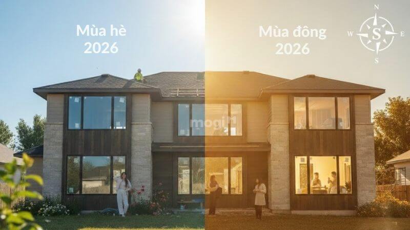 Xây nhà hướng Nam năm 2026 nhất định phải chú ý những điều này 2 Xây nhà hướng Nam giúp ấm áp vào mùa đông, mát mẻ vào mùa hè