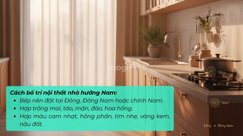 Xây nhà hướng Nam năm 2026 nhất định phải chú ý những điều này 4 Bố trí nội thất phù hợp theo nhà hướng Nam