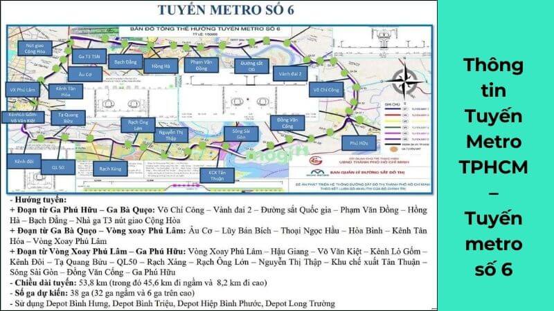 Dự kiến khởi công 5 tuyến metro tại TPHCM năm 2026 và thông tin chi tiết 7 Tuyến Metro TPHCM – Tuyến metro số 6 (Vành đai trong)