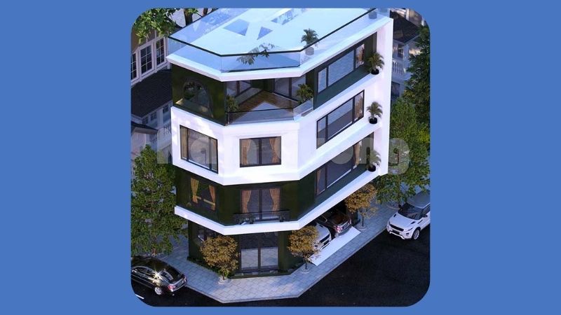 Cách Hóa Giải Phong Thủy Nhà Vát Góc Và Những Lưu Ý Quan Trọng 2 Nhà vát góc một mặt tiền