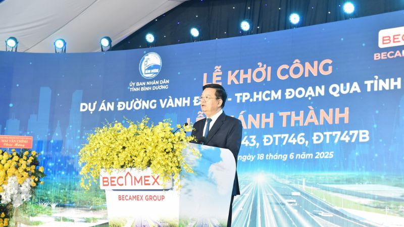 Lê xkhởi công đường Vành đai 4 TPHCM đoạn qua tỉnh Bình Dương (Nguồn: Báo Thông tin Chính phủ)