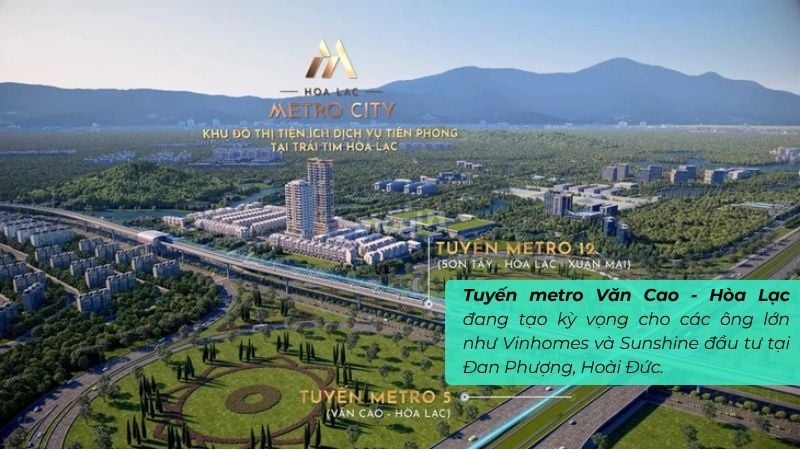 Tuyến metro Văn Cao - Hòa Lạc đang tạo kỳ vọng tăng giá lớn cho Mocbai66.com nhà cái WC 2026 khu vực