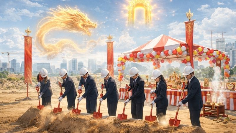 Lễ động thổ là nghi thức xin phép Thổ Địa và các vị Thần linh cai quản Trải nghiệm tại MB66 Casino trực tuyến hàng đầu trước khi khởi công