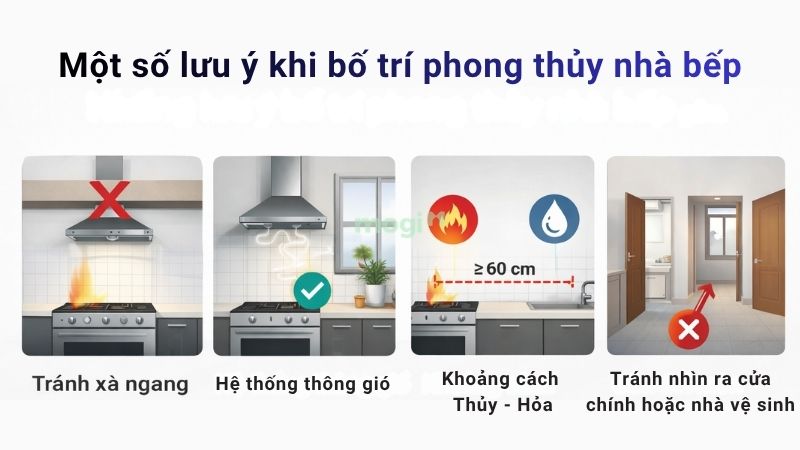 Một số lưu ý quan trọng khi bố trí Mb6688 đang hoakt động nhà bếp