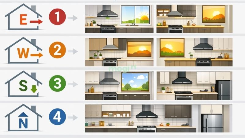 Cách đặt hướng bếp theo hướng nhà