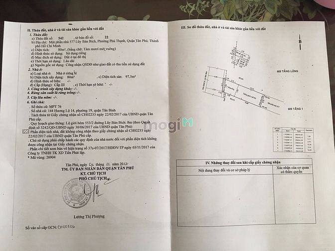 Hình ảnh Bán lô đất DT 5x16m hẻm thông 7m khu biệt thự ADC Lũy Bán Bích